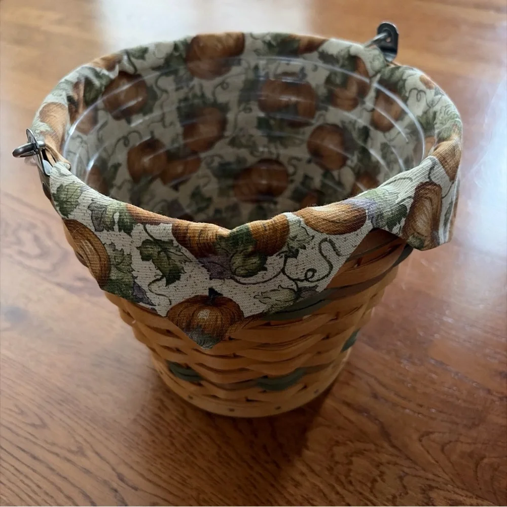 LONGABERGER 2002 Harvest Collection BASKET PROTECTOR LINER Bucket Pail Pumpkin